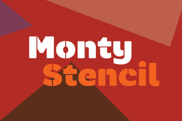 Monty Stencil Font preview 3