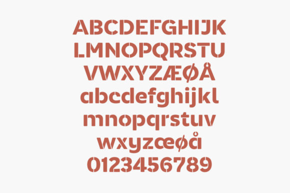 Monty Stencil Font preview 4