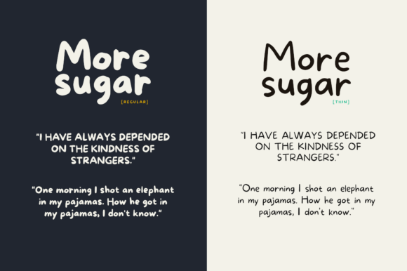 More Sugar Font preview 4