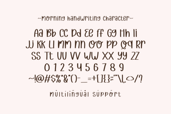 Morning Handwriting Font preview 3