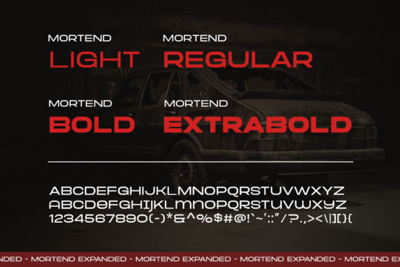 Mortend Font preview 3