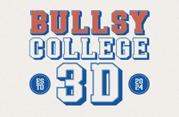 Bullsy College 3d Font