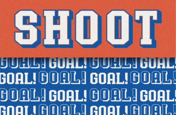 Bullsy College 3d Font preview 3