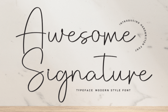 Awesome Signature Font