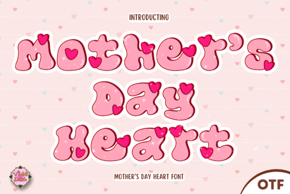 Mother's Day Heart Font preview 1