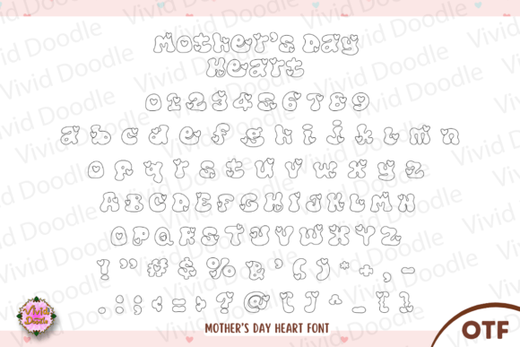 Mother's Day Heart Font preview 2