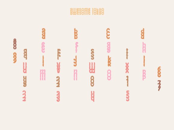 Awesome Wavy Stacked Font preview 4
