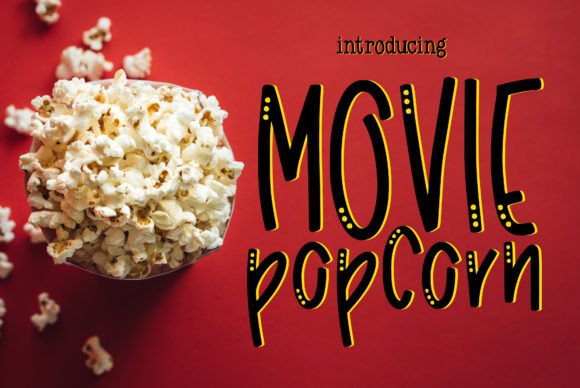 Movie Popcorn Font preview 2