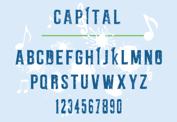 Music Splash Font preview 3