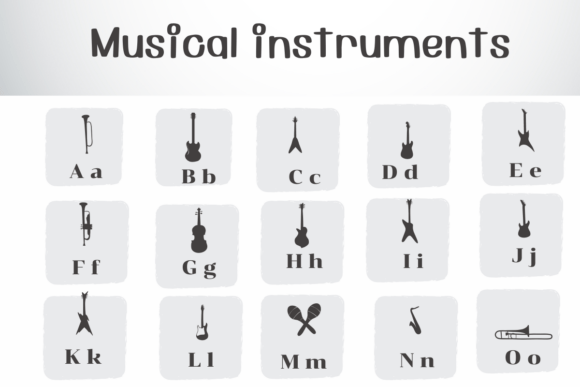 Musical Instruments Font preview 3