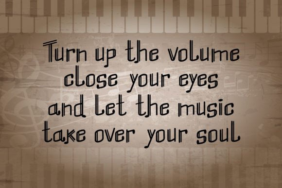 Musical Tone Font preview 3