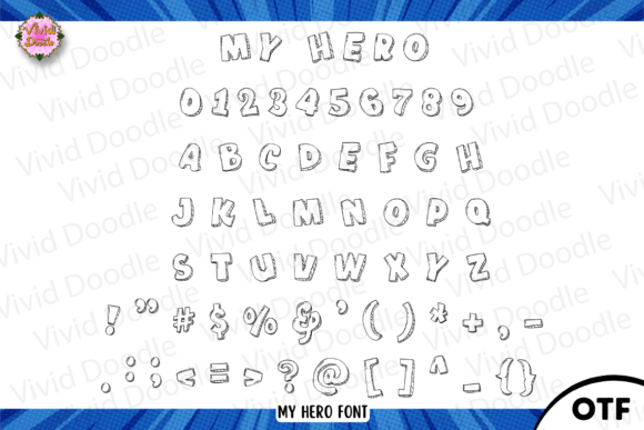 My Hero Font preview 2