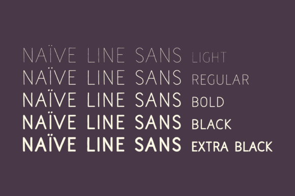 Naive Line Sans Font preview 2