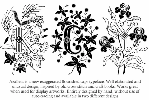 Azalleia Typeface Family Pack Font preview 2