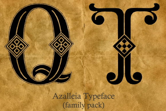 Azalleia Typeface Family Pack Font preview 4