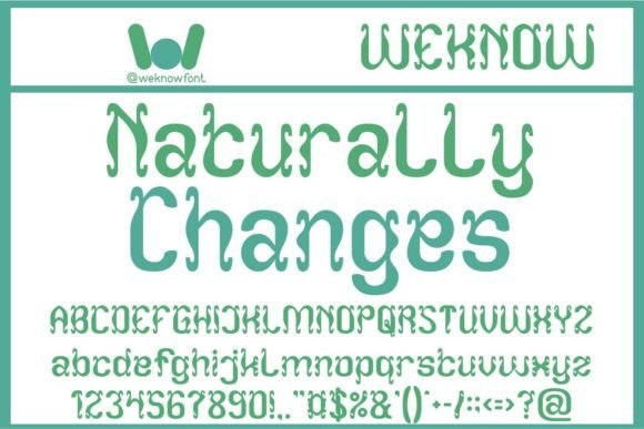 Naturally Changes Font