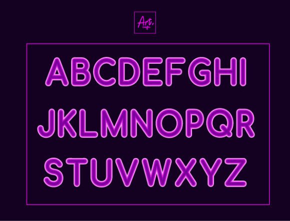 Neon Font preview 2