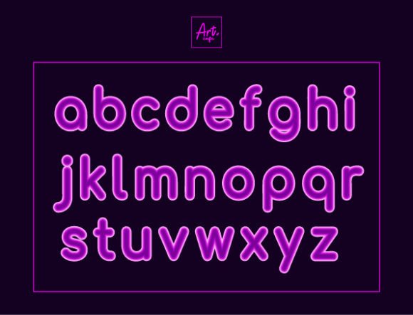 Neon Font preview 3