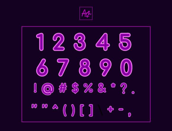 Neon Font preview 4
