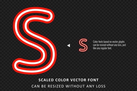 Neon Colored Font preview 4