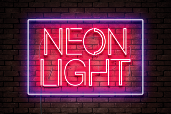 Neon Light Font preview 2