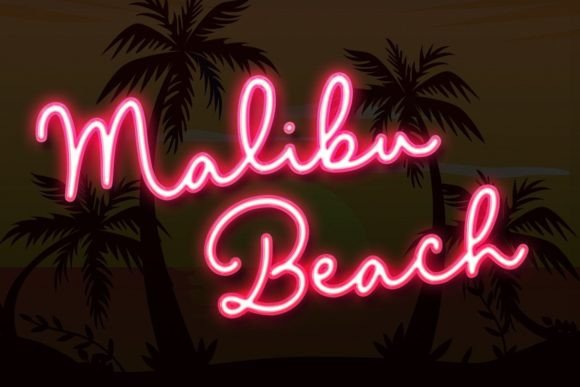 Neon Light Font preview 5