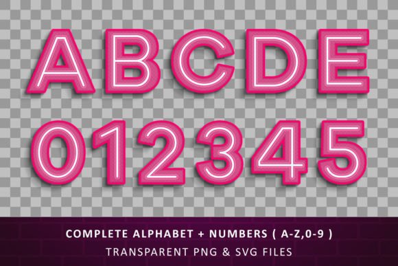 Neon Pink Font preview 3