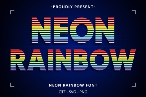 Neon Rainbow Font