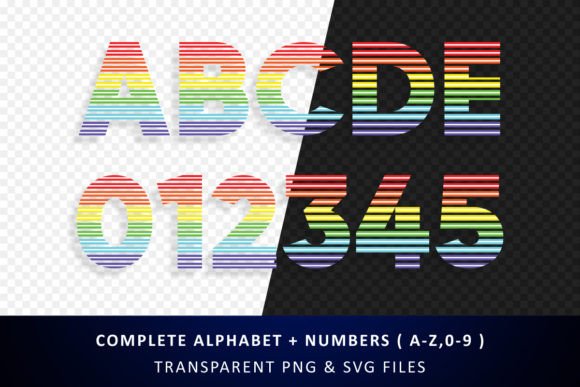 Neon Rainbow Font preview 3