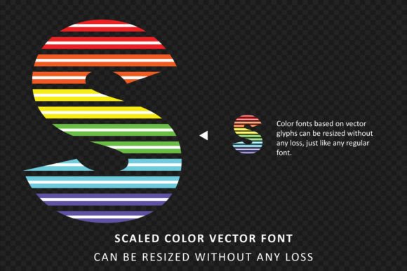 Neon Rainbow Font preview 4