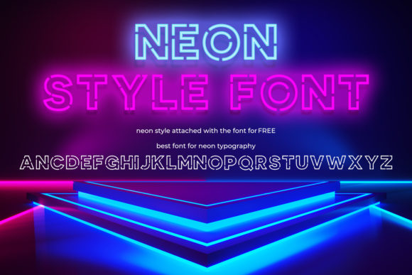 Neon Style Font preview 2