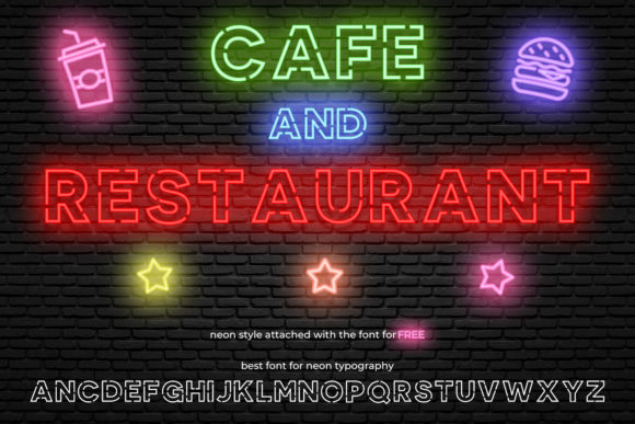 Neon Style Font preview 3