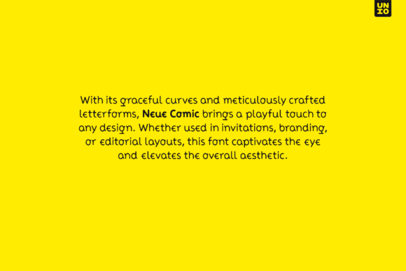 Neue Comic Font preview 3