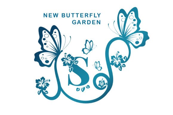 New Butterfly Garden Monogram Font