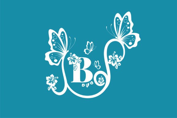 New Butterfly Garden Monogram Font preview 2