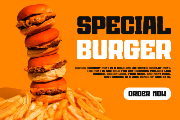 Burger Crunchy Font preview 2