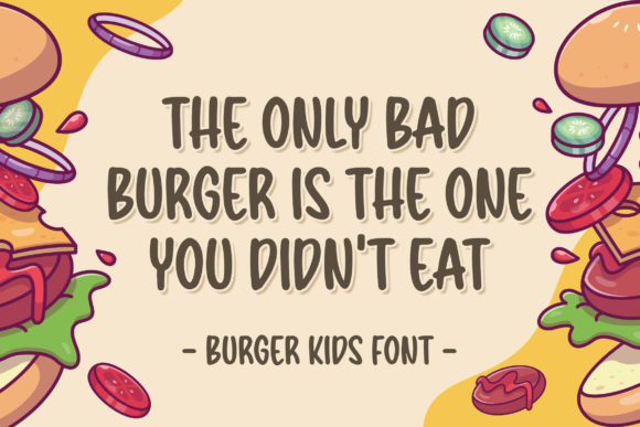 Burger Kids Font preview 2