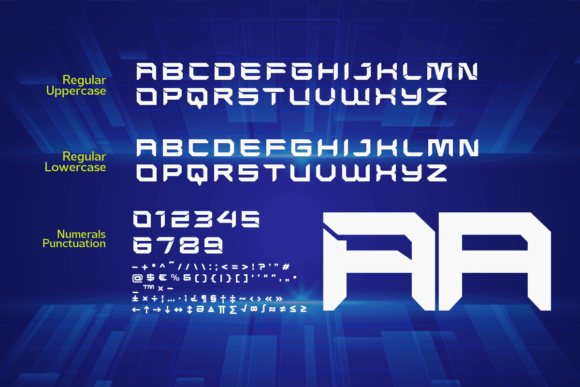 Nguleglo Tech Font preview 2