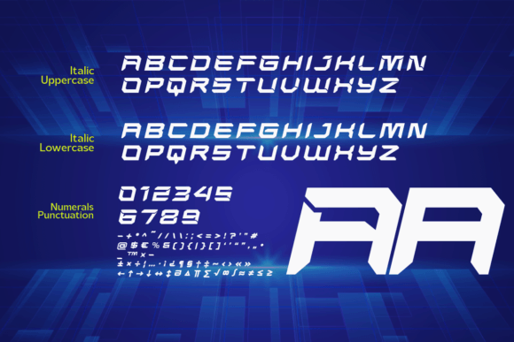 Nguleglo Tech Font preview 3