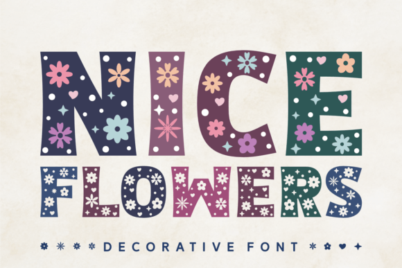 Nice Flowers Font