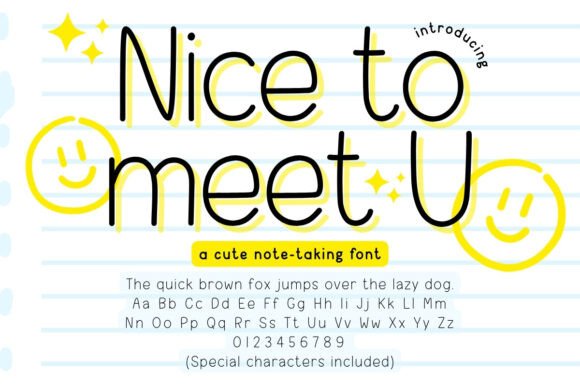 Nice to Meet U Font