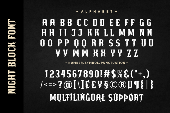 Night Block Font preview 4