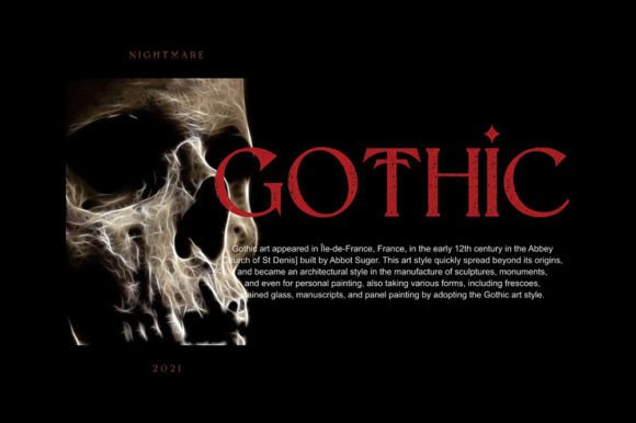 Nightmare Gothic Font preview 2