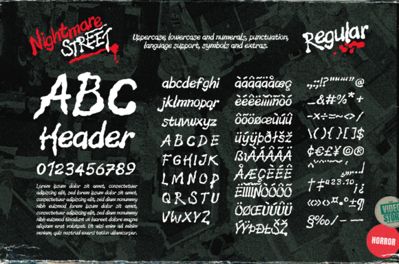 Nightmare Street Font preview 3