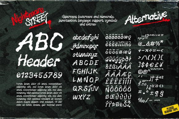 Nightmare Street Font preview 4