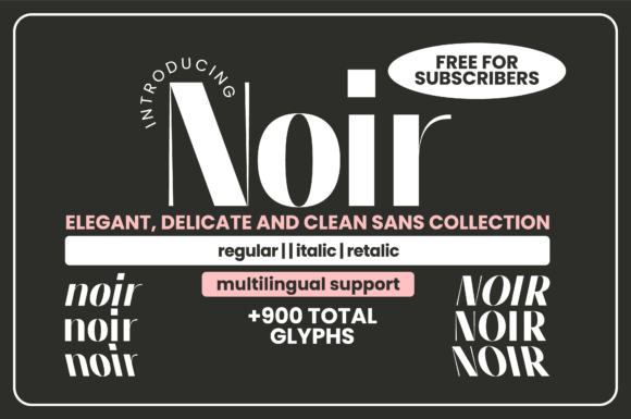 Noir Font preview 2