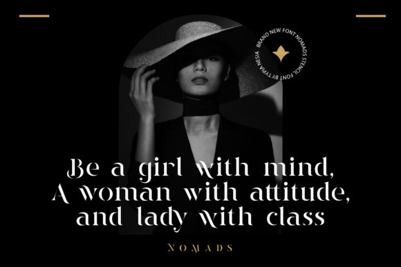 Nomads Stencil Font preview 2