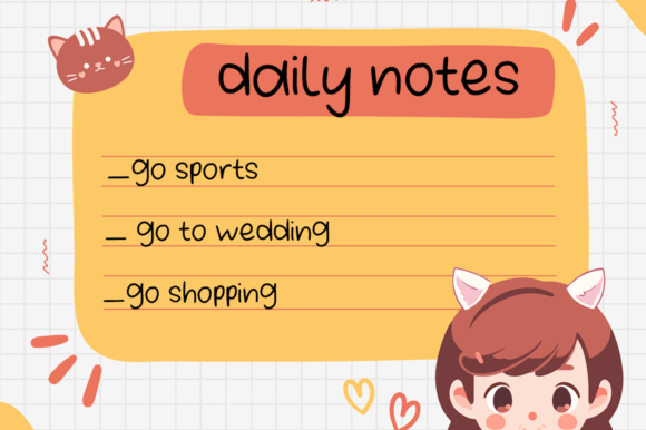 Note Simple Font preview 3