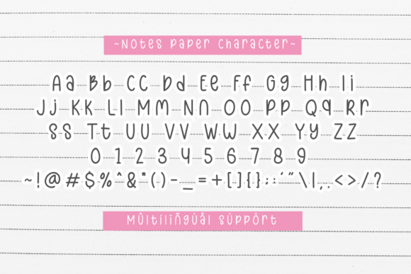 Notes Paper Font preview 3
