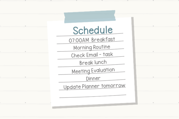 Notes Schedule Font preview 3